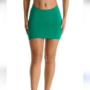 NWT Naked Wardrobe Green Scalloped Mini Tube Skirt Emerald Shapewear Revolve